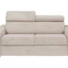 Vente-unique Speciale Modellen Zitbanken & Fauteuils-Express-Driezitsslaapbank Van Beige Ribfluweel - Bed Met Brede Latten 140 Cm - Matras 18 Cm - Vizir