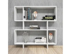 EPIKASA Boekenkast & Vitrine-Fabiola Boekenkast, Wit, 100X22X111 Cm,