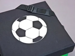Vente-unique Opbergaccessoire-Fabo Opbergdozen Koeltas, Kruk, Draagriem, Zwart, Wit, Groen.