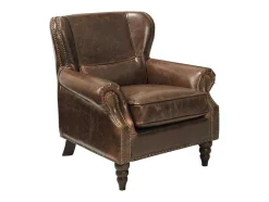 LINEA SOFA Fauteuil Leer-Fauteuil 100% Leer Edouard - Bruin