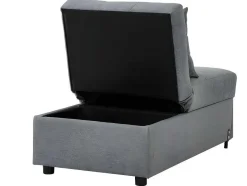 Vente-unique Uitklapbare Fauteuil-Fauteuil Aanpasbaar Van Stof Lesna - Grijs