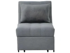 Vente-unique Uitklapbare Fauteuil-Fauteuil Aanpasbaar Van Stof Lesna - Grijs