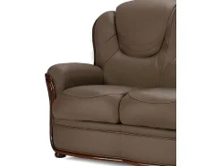 Vente-unique Fauteuil Leer-Fauteuil Adelaide - 100% Buffelleer - Taupe