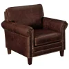 LINEA SOFA Fauteuil Leer-Fauteuil Cassandra Van Lived-In Leer - Bruin
