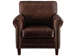 LINEA SOFA Fauteuil Leer-Fauteuil Cassandra Van Lived-In Leer - Bruin