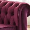 Vente-unique Fauteuil Stof-Fauteuil Chesterfield - Fluweel Paars