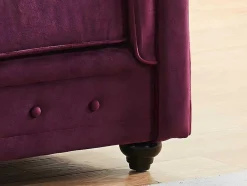 Vente-unique Fauteuil Stof-Fauteuil Chesterfield - Fluweel Paars