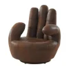 Vente-unique Handstoel-Fauteuil Draaibaar Catchy Van Microvezel Met Verouderd Effect