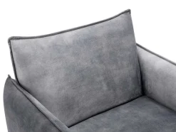 Vente-unique Fauteuil Stof Fluweel / Suedine-Fauteuil Grijs Fluweel Joel
