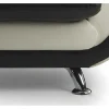 Vente-unique Fauteuil Kunstleer-Fauteuil Indice Van Kunstleer - Tweekleurig Zwart En Wit