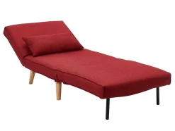 Vente-unique Uitklapbare Fauteuil-Fauteuil Met Bed Optie Posio Van Stof - Rood