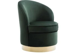 Vente-unique Fauteuil Stof-Fauteuil Sanela Van Fluweel - Spargroen