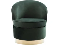 Vente-unique Fauteuil Stof-Fauteuil Sanela Van Fluweel - Spargroen