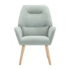Vente-unique Fauteuil Stof-Fauteuil Van Blauwgroene Stof Osimo