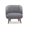 PASCAL MORABITO Fauteuil-Fauteuil Van Boucle Stof - Antraciet - Janina