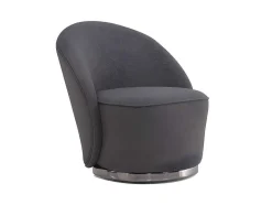 PASCAL MORABITO Fauteuil-Fauteuil Van Boucle Stof - Antraciet - Elfira