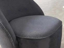 PASCAL MORABITO Fauteuil-Fauteuil Van Boucle Stof - Antraciet - Elfira