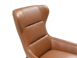 LINEA SOFA Fauteuil Leer-Fauteuil Van Camelkleurig Buffelleder Dinnia