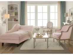 Vente-unique Fauteuil Stof Fluweel / Suedine-Fauteuil Van Fluweel Alienor Pastel Roze