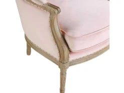 Vente-unique Fauteuil Stof Fluweel / Suedine-Fauteuil Van Fluweel Alienor Pastel Roze