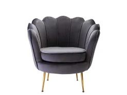 PASCAL MORABITO Fauteuil Stof Fluweel / Suedine-Fauteuil Van Fluweel Dandelion - Antraciet - Van