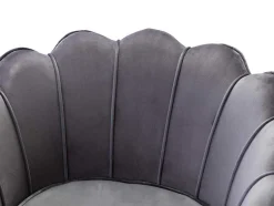 PASCAL MORABITO Fauteuil Stof Fluweel / Suedine-Fauteuil Van Fluweel Dandelion - Antraciet - Van