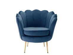 PASCAL MORABITO Fauteuil Stof Fluweel / Suedine-Fauteuil Van Fluweel Dandelion - Donkerblauw - Van