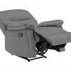 Vente-unique Fauteuil Kunstleer-Fauteuil Van Grijze Kunstleer Canby
