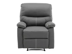 Vente-unique Fauteuil Kunstleer-Fauteuil Van Grijze Kunstleer Canby