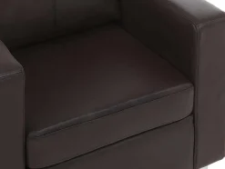 Vente-unique Fauteuil Kunstleer-Fauteuil Van Kunstleer Ackley - Bruin