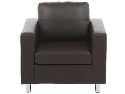 Vente-unique Fauteuil Kunstleer-Fauteuil Van Kunstleer Ackley - Bruin