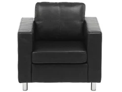 Vente-unique Fauteuil Kunstleer-Fauteuil Van Kunstleer Ackley - Zwart