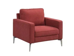 Vente-unique Fauteuil Stof-Fauteuil Van Rode Stof Tibori