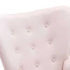 Vente-unique Fauteuil Stof Fluweel / Suedine-Fauteuil Van Roze Velours Vately