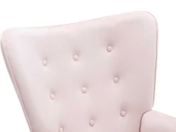 Vente-unique Fauteuil Stof Fluweel / Suedine-Fauteuil Van Roze Velours Vately