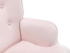 Vente-unique Fauteuil Stof Fluweel / Suedine-Fauteuil Van Roze Velours Vately