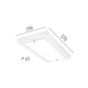 EPIKASA Plafondlamp-Finn Plafondlamp, Eik, Chroom, Wit, 57X29X6,5 Cm,