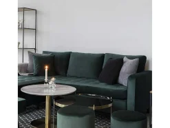 House Nordic Zitbank-Firenze Chaise Longue Bank Velours, Groen.