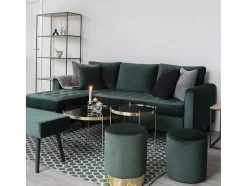 House Nordic Zitbank-Firenze Chaise Longue Bank Velours, Groen.