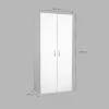 EPIKASA Kledingkast-Flavia Kledingkast, Wit, 80X47X180 Cm,
