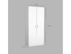 EPIKASA Kledingkast-Flavia Kledingkast, Wit, 80X47X180 Cm,