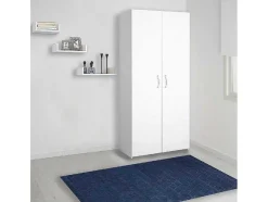 EPIKASA Kledingkast-Flavia Kledingkast, Wit, 80X47X180 Cm,