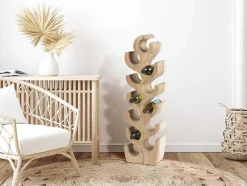 OZAIA Opbergaccessoire-Flessenrek Van Suarhout - 12 Flessen - B28 X D19 X H100 Cm - Naturel - Guimaras