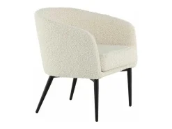 Venture Home Fauteuil Met Holle Rugleuning-Fluffy Fauteuil Teddy Wit.