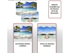 Vente-unique Kamerscherm-Foto Scherm Bagheria, 180X240Cm, Orchid