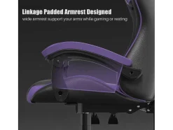 Vente-unique Bureaustoel-Gaming- En Bureaustoel Ergonomische Computerbureaustoel Met Hoofdsteun En Lumbale Ondersteuning