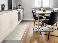 OZAIA Gangtapijt-Gangtapijt Van Vinyl Met Cementtegeleffect - 66 X 160 Cm - Beige En Wit - Majesti