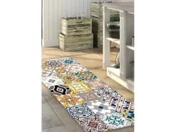 OZAIA Gangtapijt-Gangtapijt Van Vinyl Met Vloertegelmotief Rica - 66 X 160 Cm - Meerkleurig