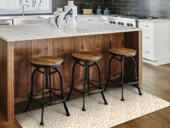 OZAIA Gangtapijt-Gangtapijt Van Vinyl Met Art-Decostijl - 66 X 160 Cm - Beige En Wit - Duchessy