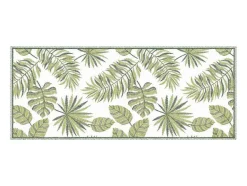 OZAIA Gangtapijt-Gangtapijt Van Vinyl Met Tropisch Motief - 66 X 160 Cm - Groen En Wit - Tropicala